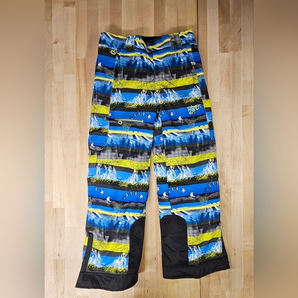 Obermeyer Prophet Snow Pants Size 14  Boys Youth Kids Blue Yellow SKi